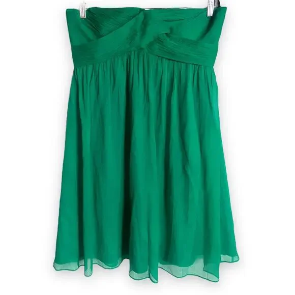 j crew homecoming dresses J. Crew Womens Dress 16‎ Green Strapless Silk Cocktail Prom Homecoming  Taryn NEW Women